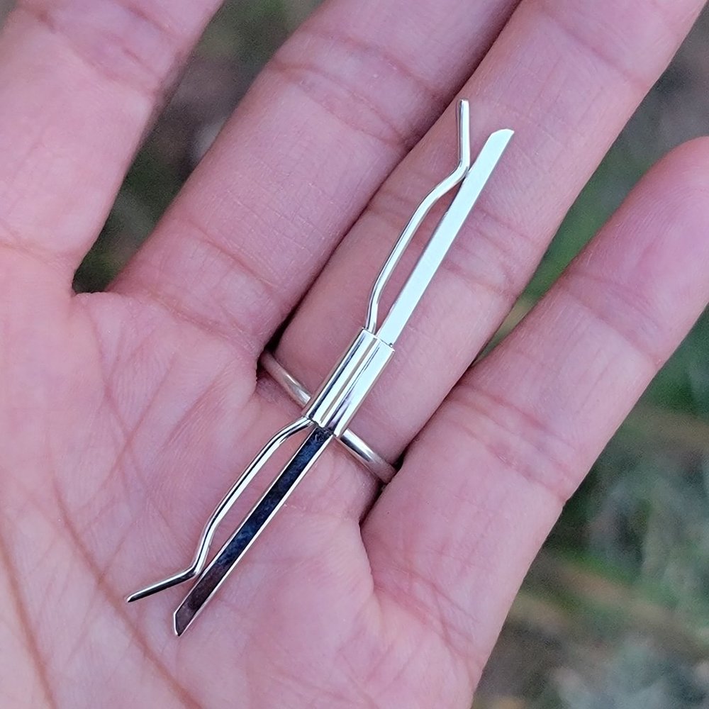 Solid 925 Sterling Silver Double Sided Tie Clip T… - image 4